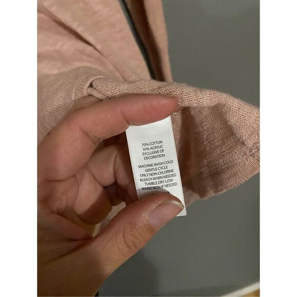 If It Were Me Pink Scoop Neck Sweater Size Large - Picture 4 of 5